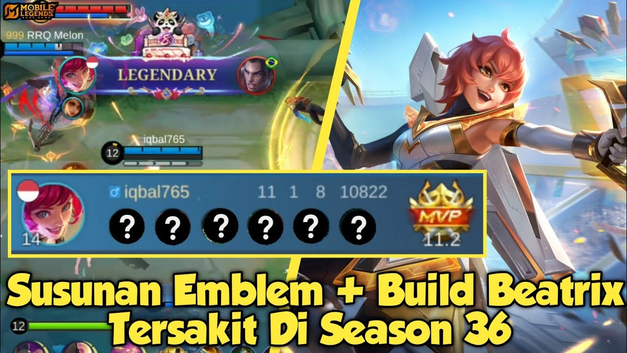 Susunan Emblem + Build Beatrix Tersakit Di Season 36 | Mobile Legends