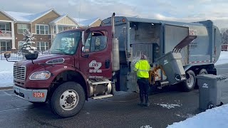 SWS Freightliner Labrie Garbage Truck on Post Blizzard Recycling