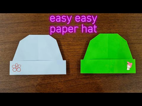 How to Make Origami Knitted Cap - Paper Winter Hat Tutorial For Holiady Decoration