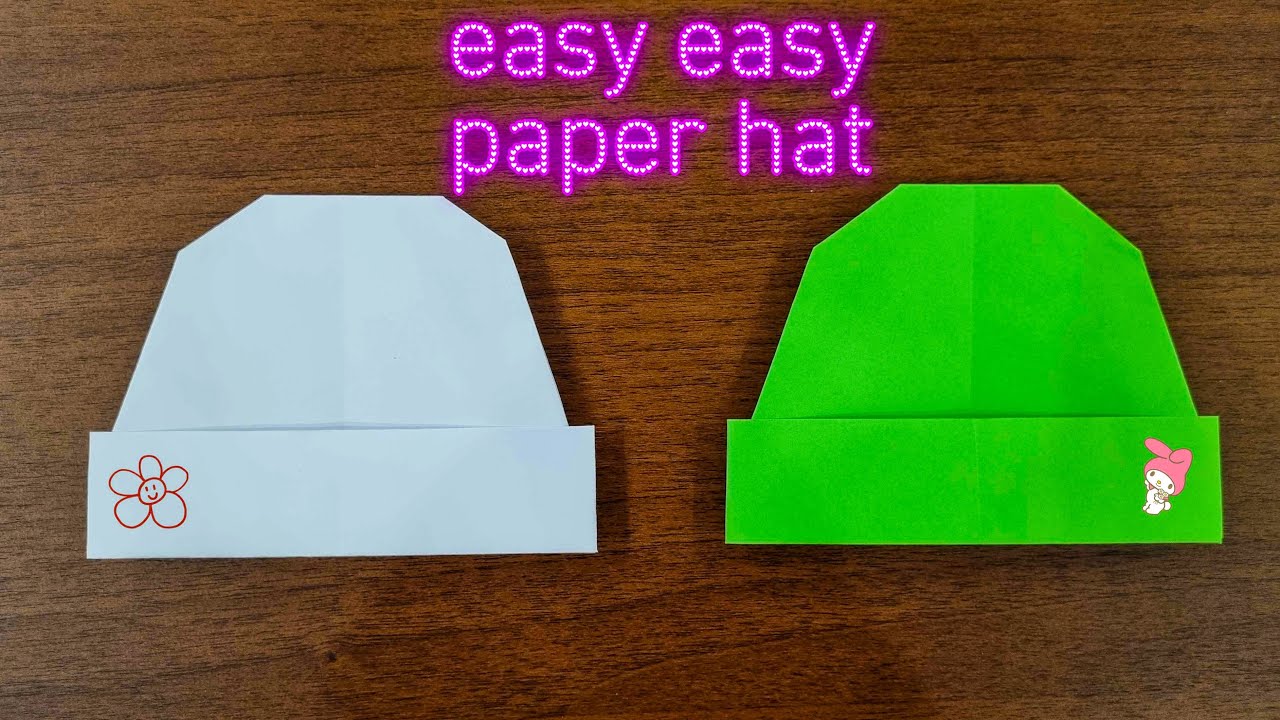 How to Make Origami Knitted Cap - Paper Winter Hat Tutorial For Holiady Decoration