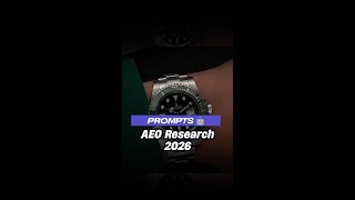 PROMPTS USED FOR AEO RESEARCH IN 2026 | Master AEO #AEO2026 #SearchGPT #TechnicalSEO