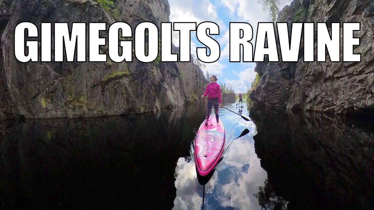 Paddling Gimegolts Canyon in Sweden! Epic SUP Paddle Board Hiking Ravine Adventure / Hike Starboard