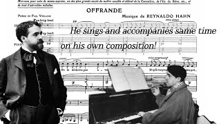 Reynaldo Hahn Sings Hahn - Offrande
