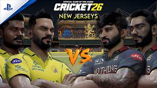 Cricket 26 | CSK vs RCB | NEW IPL 2026 JERSEYS REVEALED 👕 CRAZY LAST OVER FINISH! 🔥 Content