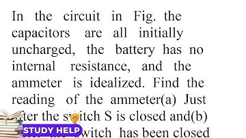 In the circuit in Fig the capacitors are all initially uncharged the battery has no internal resi...