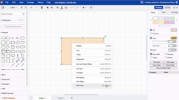 Creating links to a URL in draw.io for Atlassian Confluence Cloud