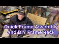 Quick Wooden Hive Frame Assembly and a DIY Frame Rack