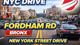 NYC Drive: Fordham Road Bronx | Busy NYC Traffic (4K)