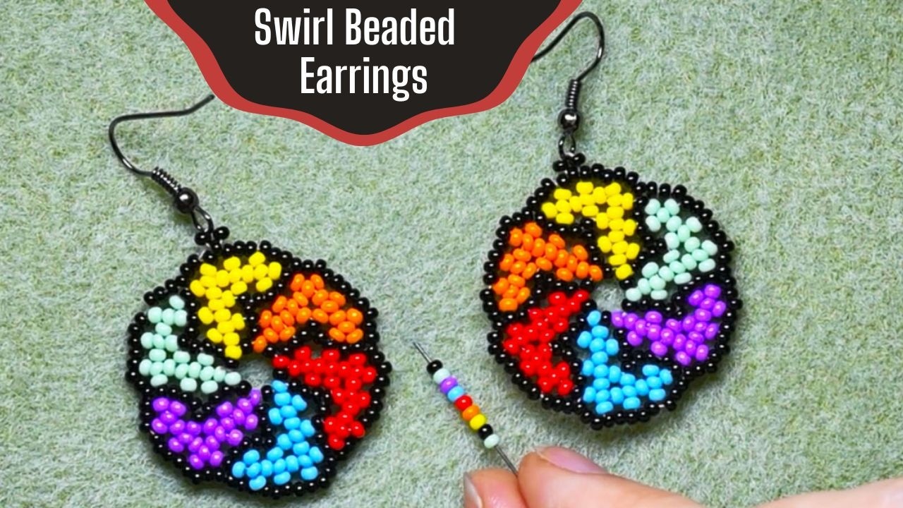 Make This EASY Swirl Beaded Earrings in 15 minutes! - YouTube