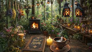 Cozy Witch’s Greenhouse 🌿 Spring Apothecary Ambience | Fireplace, Birds & Relaxing Sounds