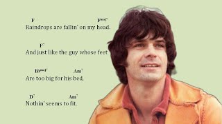 Chords for Raindrops Keep Fallin' On My Head (B. J. Thomas)