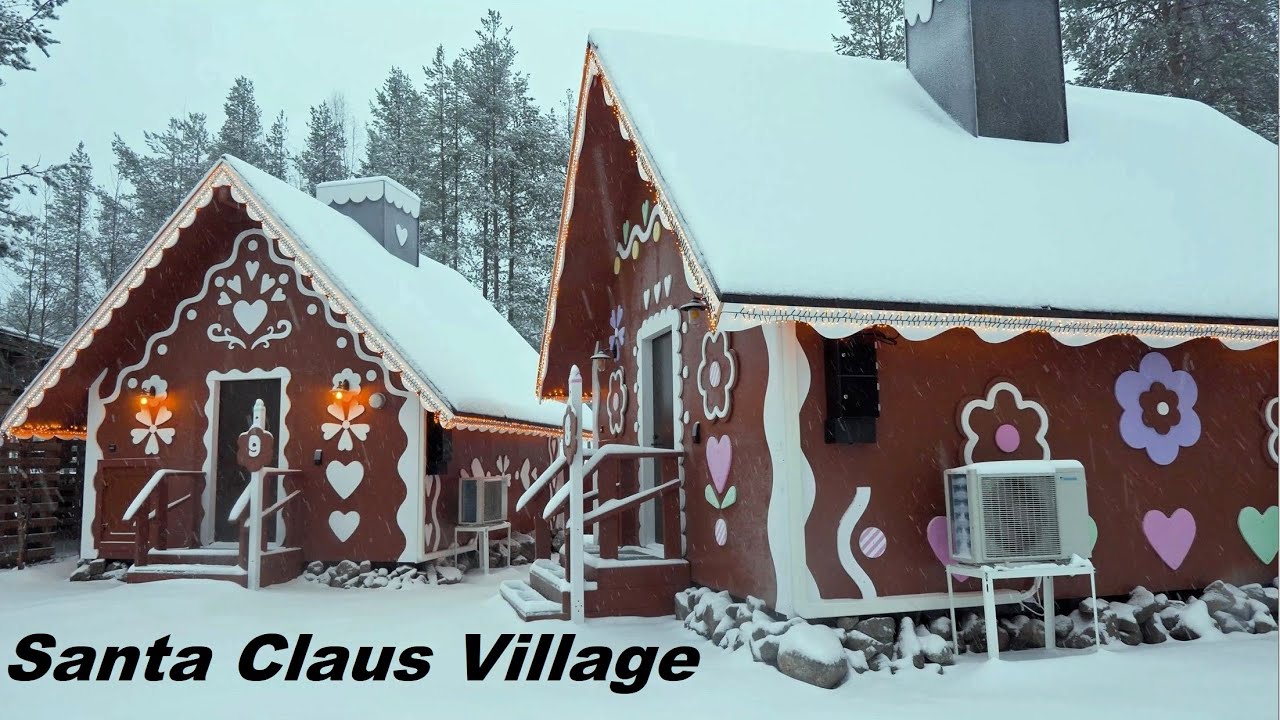 Winter arrives at Santa Claus Village ❄️ Christmas destination in Rovaniemi Lapland Finland Europe