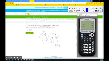 IXL tutorials: write and solve direct variations