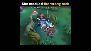 The big lady and the rock