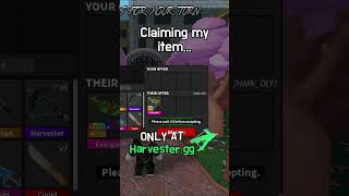 🍀🔥💫 The most INSANE luck at Harvester.gg🍀🔥💫 #shorts #mm2 #mm2godly