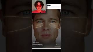 How Attractive Is Brad Pitt? #facialanalysis #bp #shorts