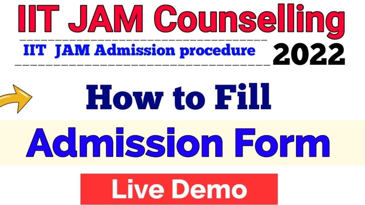 IIT JAM Counselling procedure 2022