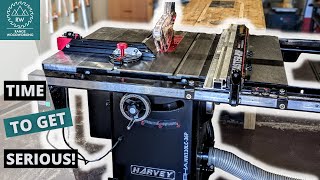 My NEW Table Saw Un-Boxing and Set-Up // Harvey Alpha HW110LC 36P screenshot 5