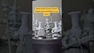 Retro Style Chaos Dwarf Heads