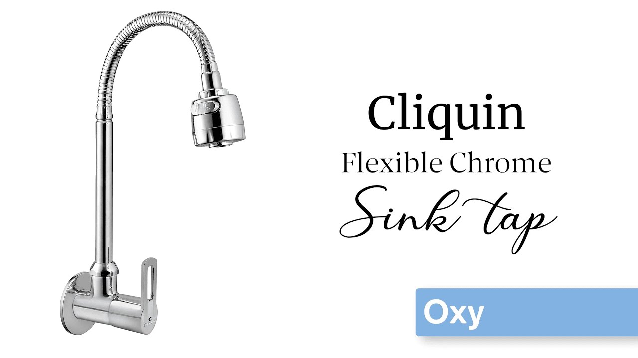 Cliquin Brass Kitchen Tap | 360° Swivel Black Silicone Spout 