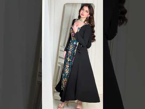 جلابية طويلة بأربطة للتضييق