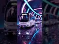 Toy Buses Slicing Through Neon Tunnel! Oddly Satisfying Toy Simulation ASMR 🚌