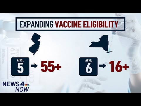 NY, NJ Covid Vaccine Eligibility Expands, Curfew Lifts on Businesses | News 4 Now