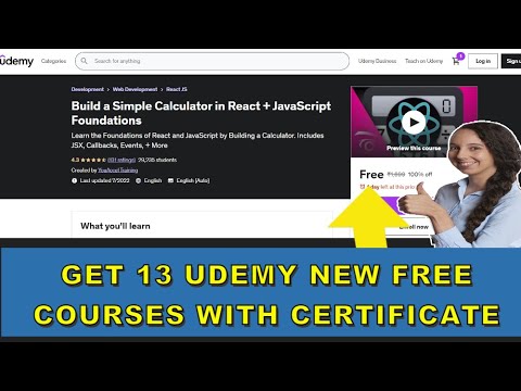 Get Free Udemy Courses With Free Certificate | Free 13 Online Courses ...