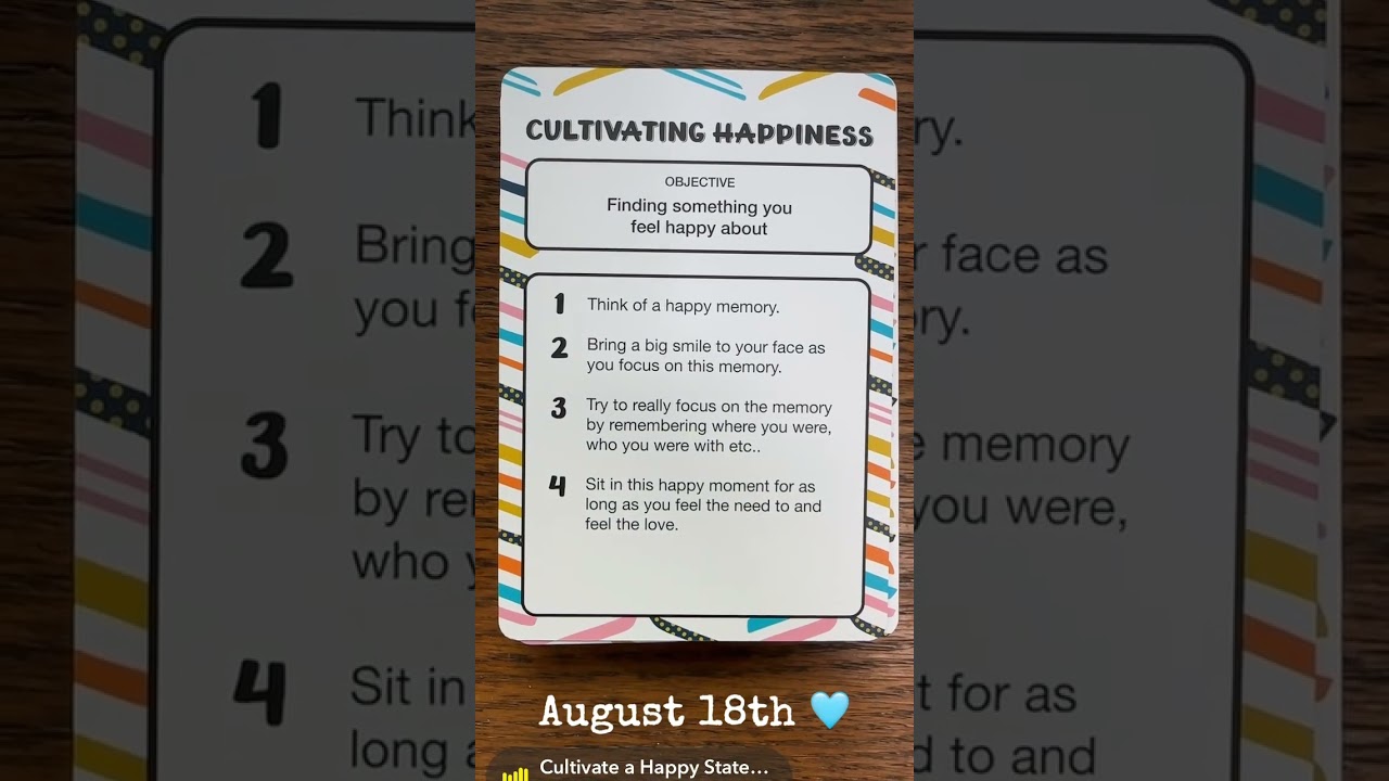 8/18/24 card: cultivate happiness