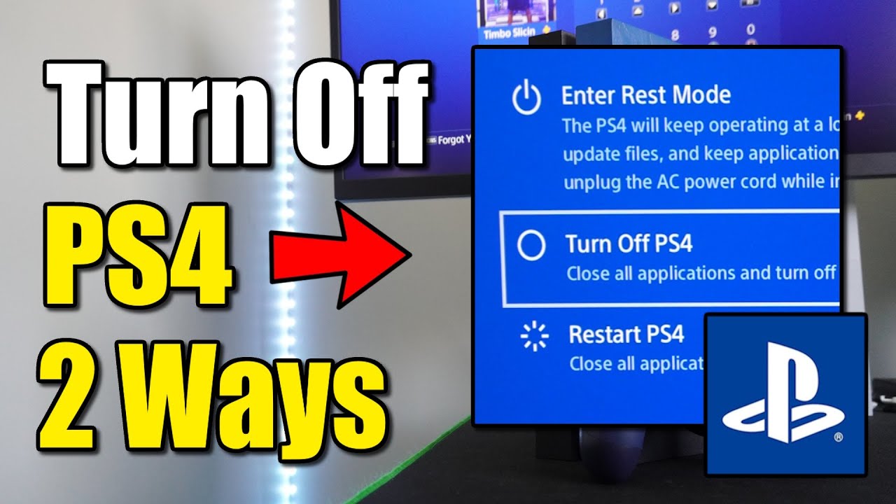 How to Turn Off your PS4 with 2 Methods (Settings or Button) - YouTube