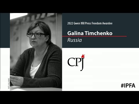 CPJ’s 2022 International Press Freedom Awards: Galina Timchenko
