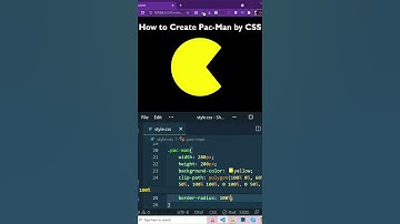How to Create Pac-Man ⍩⃝ by CSS using Clip-Path 🔥🔥 #shorts #shorts #shorts_viral #coding_shorts