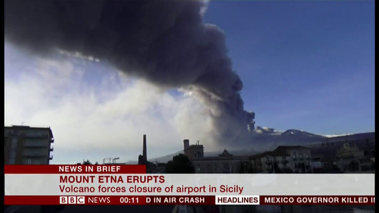 Mount Etna erupts (Italy) BBC News 25th December 2018 YouTube