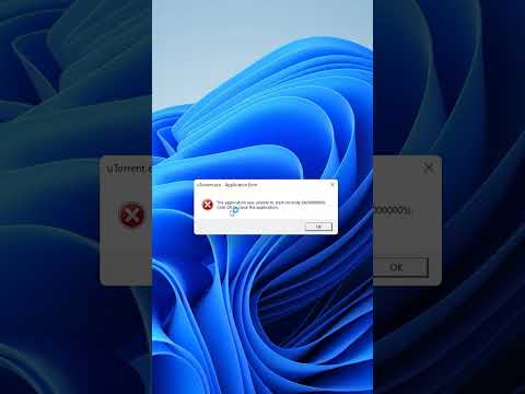 Fix any application The Application Was Unable to Start Correctly Click Ok To Close The Application