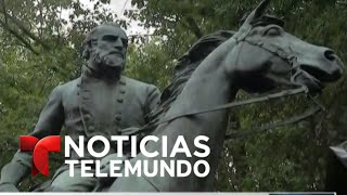 Charlottesville cubre con lonas los monumentos a confederados | Noticiero | Noticias Telemundo