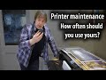 How often to print. Ink waste and printer maintenance for photo inkjet printers