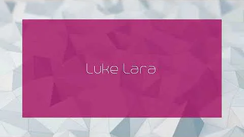Luke Lara - appearance