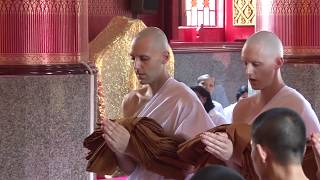 Ordination of 3 monks from Wat Pa Baan Taad in the Thai Dammayut Tradition (full version)