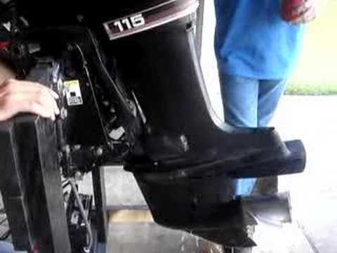 1984 Mercury 115 Boat motor tilt trim - YouTube