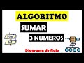 🔴 Algoritmo y Diagrama de Flujo para SUMAR TRES (3) NUMEROS