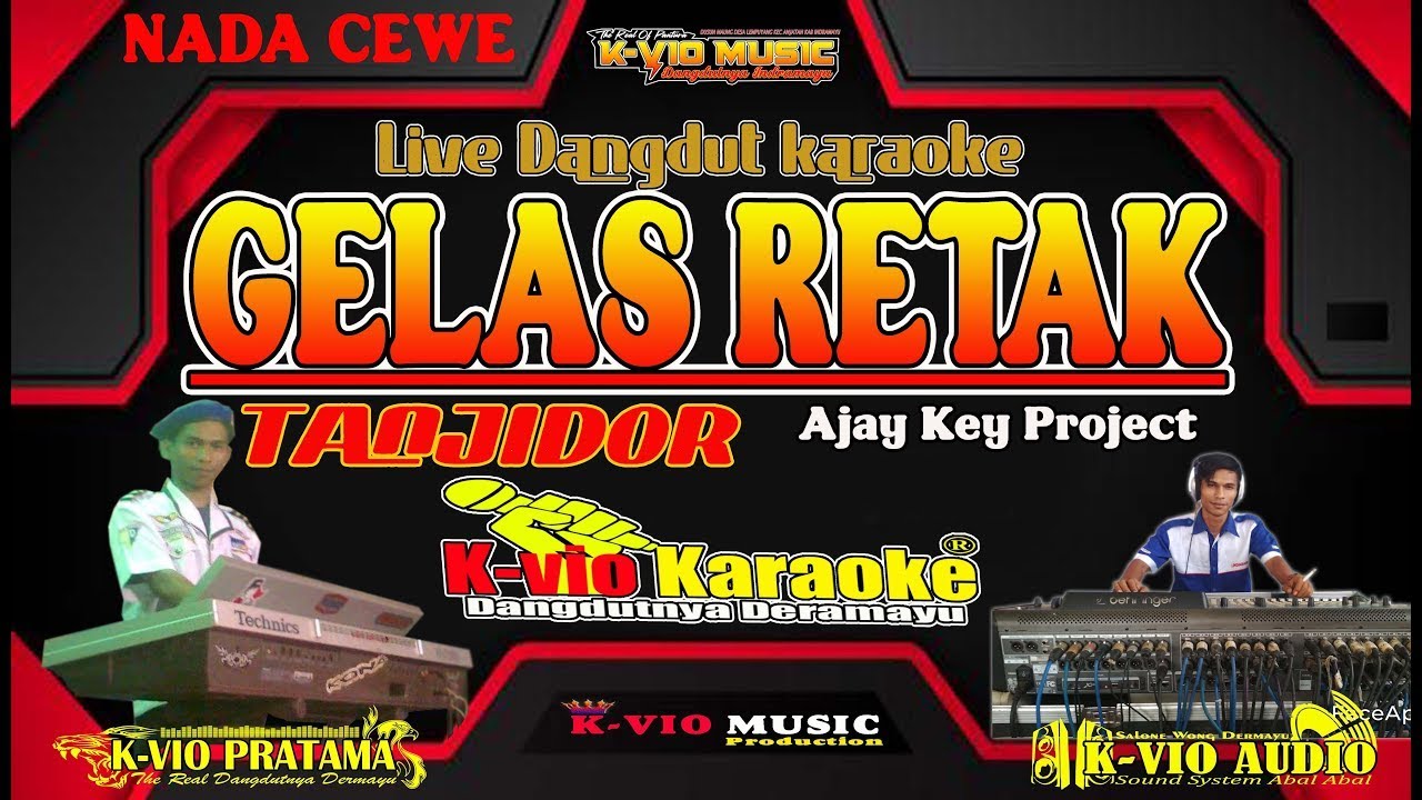 GELAS RETAK KARAOKE NADA CEWE VERSI TANJIDOR