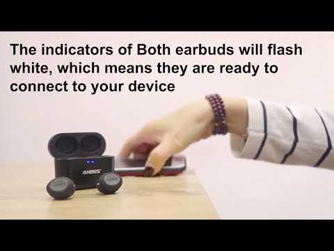 anbes 358 Bluetooth earbuds how to sync both earbuds with audio and video @anbes3425