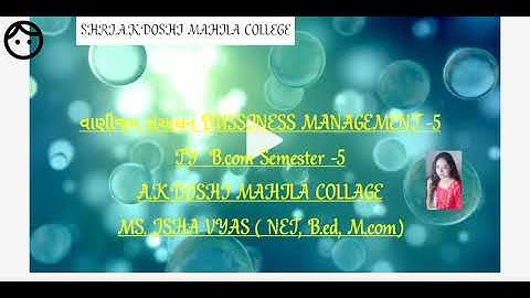 Ty bcom Bm lecture 43 by pro Ms Isha vyas