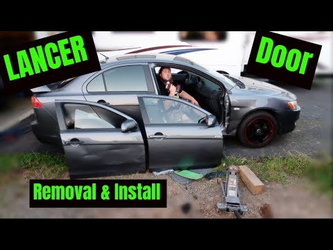 Mitsubishi Lancer Door removal Replace and Install because this happened.