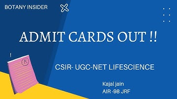 Admit Cards released for CSIR NET life sciences | How to download admit card for CSIR NET  June 2021