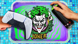 HYDRO Dipping PS5 CONTROLLER !! (PS5 Joker Custom) 🎨