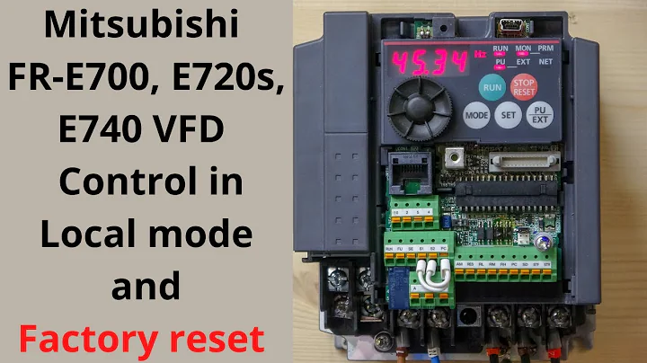 Mitsubishi FR-E700 local mode control, Factory reset and parameter set up. ( 720s, 740) ( English)