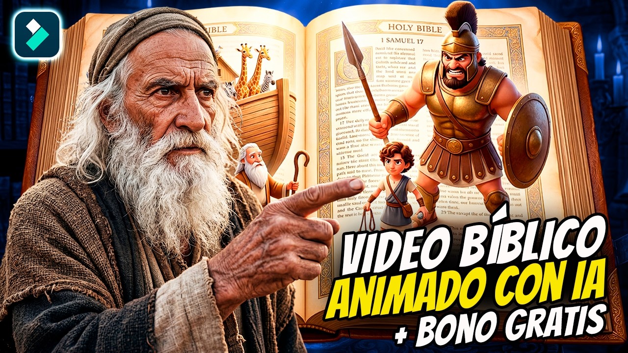 SUPER EASY! How to Create an Animated Bible Video with AI (Filmora) + Free Bonus