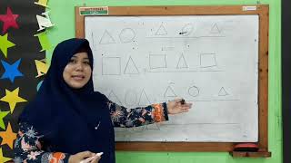 Pola gambar/bentuk  benda dan pola warna.
