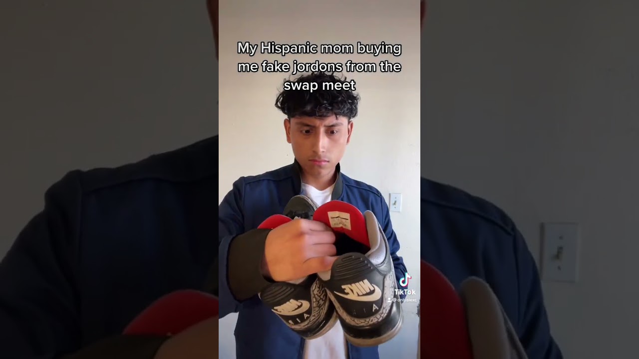 When your mom buys you Jordons from the swap meet 😂! 